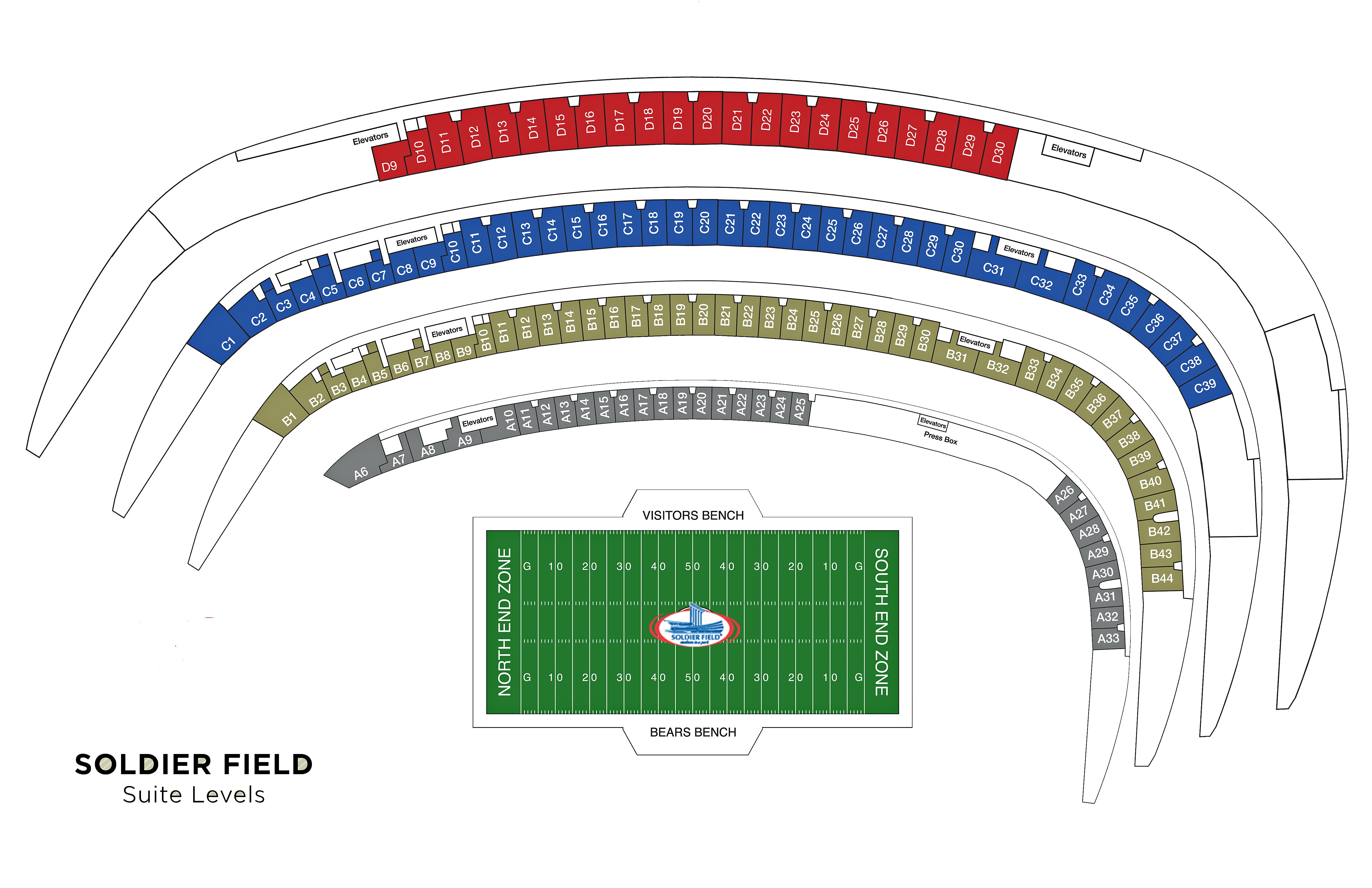 soldier field eras tour seat map